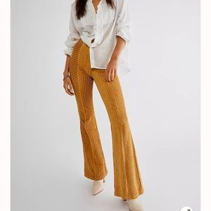 Free People Slim Velvet Pull On Pants